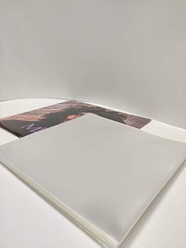 12" Outer Clear Vinyl Record Sleeves Polypropylene 80 Micron x 25