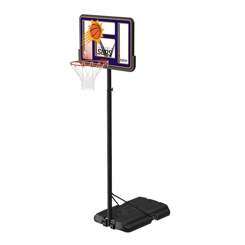 Image of Lifetime NBA Phoenix Suns Portable Basketball Hoop, Adjustable Height 7.5-10 Ft, 44 Inch Shatterproof Fusion Backboard, Base with Wheels