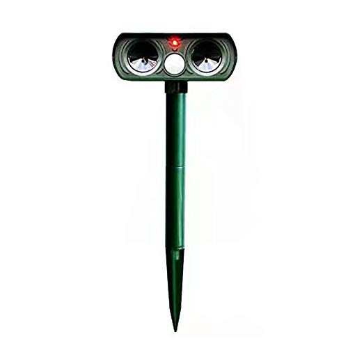 Ajcoflt Energia solar ao ar livre Ultra-sônico Repelente de Animais Dissuasor Cão/Gato/Pássaro/Toupe