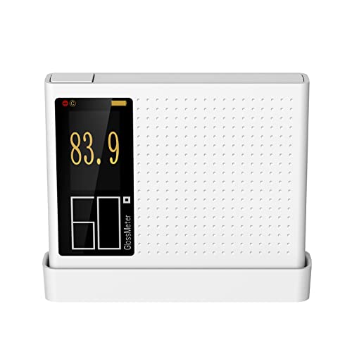 Gloss Meter, Color Spectrum High Portable Gloss Meter Tint Meter Colorimeter Metal Glarimeter Gloss Tester for Car Paint Plastic Gloss Tester(Black,White) (Professional