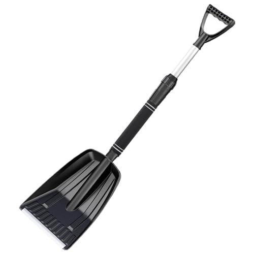 Pala de nieve portátil – Pala de nieve resistente con mango retráctil, extraprofunda, 71 cm, para excavar tierra y escombros
