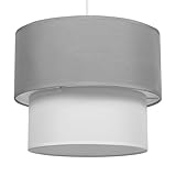 MODERN 2-TIER LAMP SHADE DESIGN: Add a sophisticated touch to your home with this light shade ceiling. They are perfect ceiling lamp shades for bedrooms, living rooms, or dining areas. The layered drum design complements modern and traditional interi...