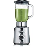 SEVERIN Standmixer mit Glas-Mixbehälter, 1,5 L, ca. 1.000 W, SM 3710, Edelstahl/Schwarz