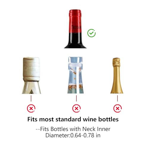 Kinoco Vacuum Wine Preserver Pump Kit with 6 Silicone Stoppers - Reusable Wine Saver Extends Freshness, Universal Bottle Seal for Red/White Wine - Cosy Home Interiors Kinoco Vacuum Wine Preserver Pump Kit with 6 Silicone Stoppers - Reusable Wine Saver Extends Freshness, Universal Bottle Seal for Red/White Wine - Image 4