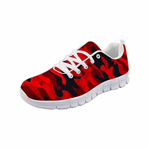Forchrinse Red Camouflage Unisex Running Shoes Fashion Sport Gym Jogging Tennis Fitness Sneaker Comfort Walking Shoes #TOP14