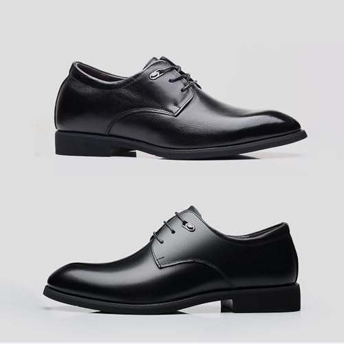 Mens Dress Shoes Oxford Style Classic Business Casual Modern Work Soft Shoes，Lightweight Breathable Lace Up Wedding Shoes4