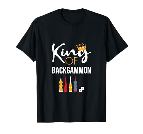 T-shirt King of Backgammon, jeu de plateau, joueur de backgammon T-Shirt