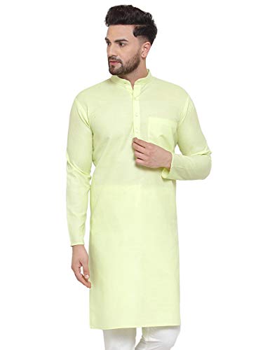 Image of Jompers Men's Cotton Regular Fit Solid Kurtas