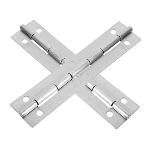 SEWOART 6pcs Stainless Steel Hinge Long Piano Hinge Cabinet Door for Pianos Mailbox