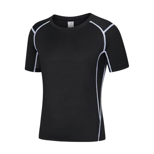 Hotfiary Youth Boys Compression Shirts Short Sleeve Baketball Undershirt Football Baseballl Soccer Baselayer Tops Quick Dry
