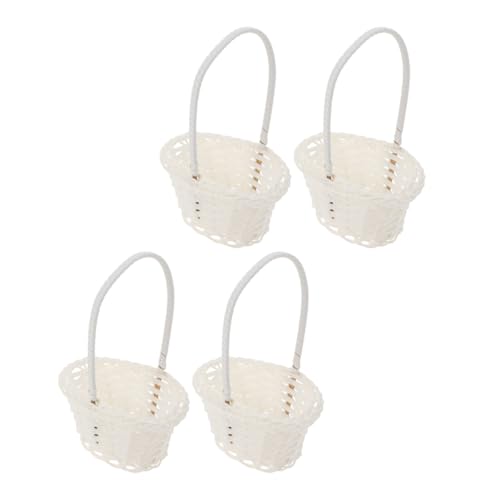 Baluue 4 Stück Geflochtener Tragbarer Blumenkorb Henkel Vielseitiger...