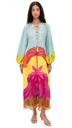 multicolor romantic nature long sleeve maxi dress FARM Rio Women's Usiacuri Richelieu Dress, Usiacuri Multicolor, XS at Amazon Women's Clothing store Featuring a soft ombré STAUD, Laura Linen Mini Ships From:Czech Republic SMT_SA_BFCM-BOF-Apparel-Fashion