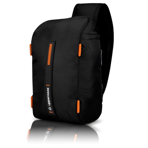 Image of uppercase Flux Sling Bag for Men & Women- Crossbody Sling Bag for Biking Travel, Outdoor Sports, Camping, Hiking | Waterproof Shoulder Bag with Adjustable Strap, Compartment and Zipper Pockets