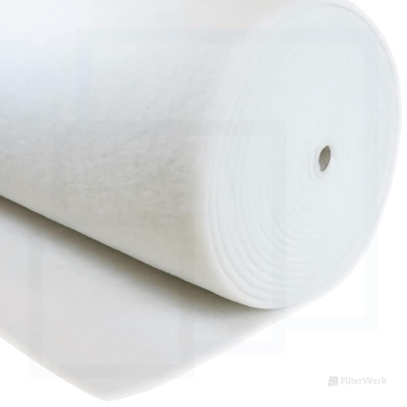 Filtervlies G4 10m x 1m, 20 mm, weiß, Filtermatte für Lüftungsanlage