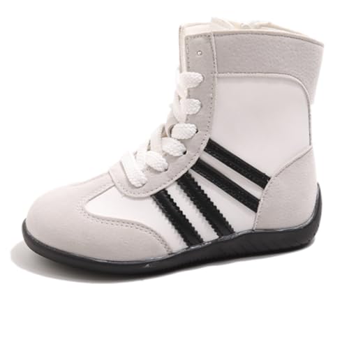 Boys Girls High Top Causal Sneakers Athletic Wrestling Boxing Shoes Side Zipper Booties