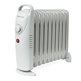 EPISENT Oil Filled Radiator Heater 11 Fin 1200W, Compact & Quiet Portable Electric Heater with Adjustable Thermostat, Overheat & Tip Over Protection, Free Standing Oil Radiator for Home & Office