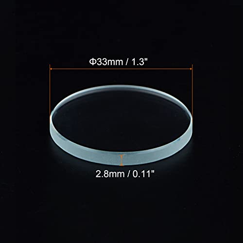 HARFINGTON 3pcs AR-Coating Watch Lens 33mmx2.8mm Round Flat Mineral Watch Crystal Glass - Image 3