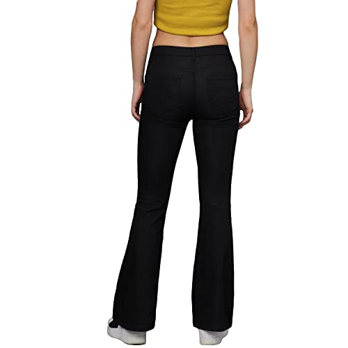 Image of KOTTY Flare Bottom Jeans for Women - Stylish Slim Fit with Bell Shape Leg