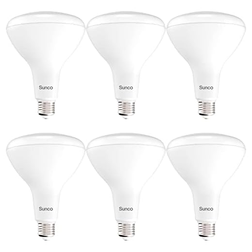 Sunco BR40 Light Bulb, LED Indoor Flood Light, Dimmable, 5000K Daylight White, 1400 LM, E26 Base, Recessed Can Light, High Lumen, Flicker-Free - UL & Energy Star 6 Pack, 100W Equivalent 17W