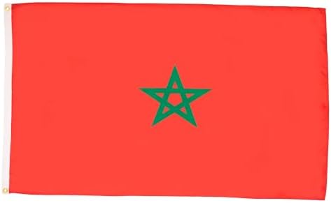 AZ FLAG Morocco Flag 3' x 5' - Moroccan flags 90 x 150 cm - Banner 3x5 ft 100% Polyester With 2 Grommets -