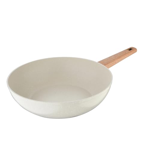 Bergner NATURALLY Wok de Ø28cm en aluminio forjado en color Blanco