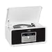 Produktbild auna Bella Ann - Stereoanlage, Radio DAB+/UKW, Plattenspieler mit 33/45/78 RPM, Bluetooth, CD-Player für CD-R/RW & MP3CD, USB-Port, AUX-IN, Fernbedienung, Aufnahme-Funktion, weiß