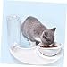 WOONEKY Slow Feeder Pet Bowl for Dogs and Cats -tip Design Easy Controlled Eating White Suitable for Food and Water Use