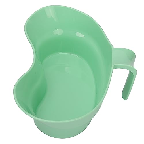 Image of 300ml Oral Care Basin Cup with Hanging Handle Design Inward Curved Vomit Bowl Tooth Brushing Tray for Elderly Bedridden