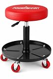 PowerSmart 330 lbs Capacity Adjustable Pneumatic Roller Seat with Wheels