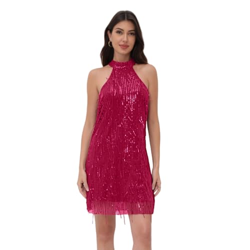 Image of women'Lace Tassels mini Dress Slip Sleeveless Party Club Dress