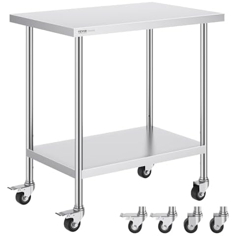 Table de travail VEVOR inox 61x91 cm Cover