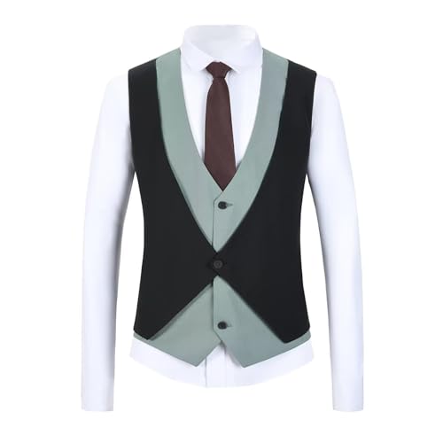 Men's Slim Fit Suit 3 Piece Classic One Button Formal Wedding Prom Suit Business Blazer Vest Pants2