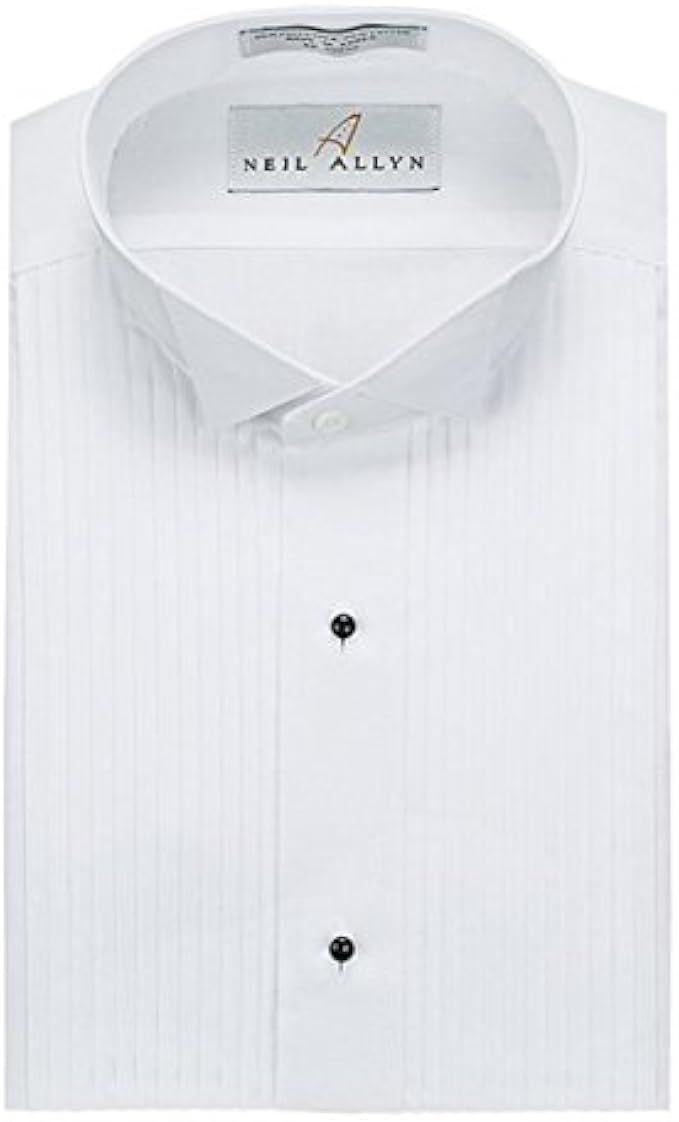 Neil Allyn Women's Tuxedo Shirt - 1/4" Pleat, Wing Collar, Many Sizes