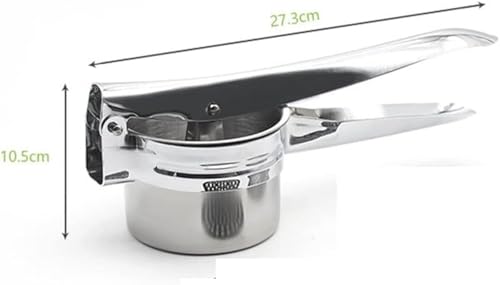 Heavy Duty Knoblauch-Presse-Brecher-Masher mit abnehmbarem Liner.Rostbeständiges Edelstahl-Ingwer-Werkzeug für Nüsse Samen Kürbispüree.