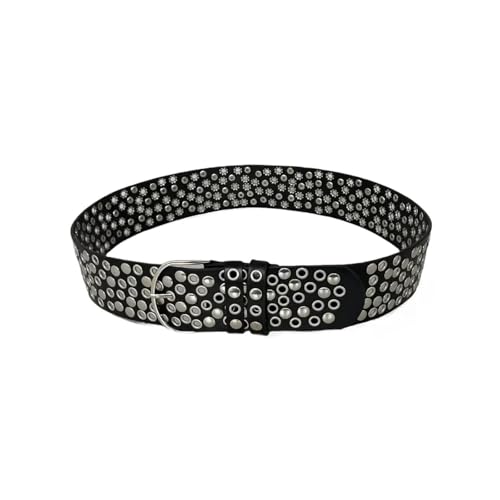 Y2K Studded Belt For Women - Gothic Punk Rock Accessory | 2000s Streetwear | Leather Belt With Metal Studs4