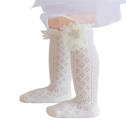 Baby Socks For Spring Antimosquito Kneehighs Infant Breathable Lace Flower Hollowed Girl Kids Mesh Socks