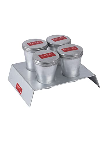 Image of HAZEL Kulfi Moulds Set Aluminium | Traditional Ice Cream Large Mould Set of 4 | Kulfi Moulds Set with Stand | Reusable Ice Cream Maker Popsicle Mould