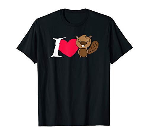 I Heart (Love) Beaver Cute Pet Beaver Tee Shirt