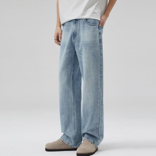 Fashion Ripped Baggy Denim Pants for Men Hip Hop Jean Jogger Long Trousers Streetwear4