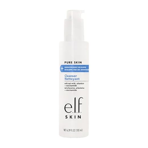 e.l.f. Pure Skin Cleanser, Non-Foaming Creamy & Gentle Daily Face Wash, Removes Dirt, Oil & Impurities Without Irritation, 6 Oz