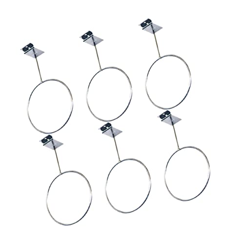 BESPORTBLE 6PCS Wall Mounted Ball Rack Display Holders for Basketball Football Volleyball and Medicine Balls Durable Storage for Garage Home Office School Silver