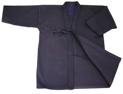 EKENDOCOM Kendo Uniform Set - Standard - Navy KENDO UNIFORM SET for beginners - kendo uniform kendo gi hakama set weight 54.25 oz 5'9''/175cm, Large