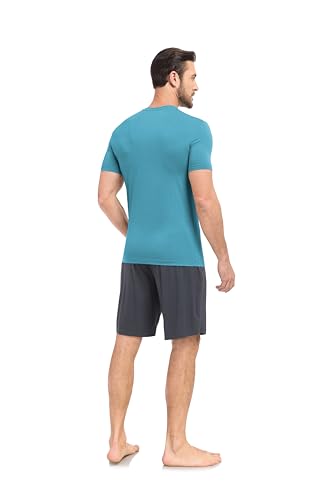 COLORFULLEAF Men's Undershirt Bamboo Rayon T-Shirts Short Sleeve V-Neck Soft Tees for Men Tag-Free Underwear 3 or 5 Pack4