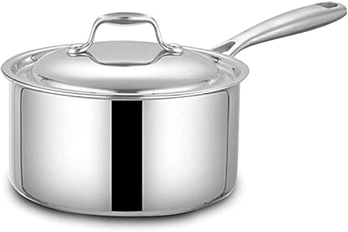 SJHDHDA Wok Milk Pan Stainless Steel Multipurpose Sauce Pan with Lid Sauce Pot Small Soup Pot Thicken Cook Foam Induction Milk Pan Sauce Pan Learned extensively