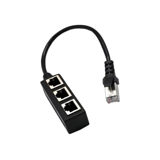 HUAREW Cavo splitter Ethernet RJ45 da 1 maschio a 3 porte LAN femmina Adattatore splitter Ethernet per Cat5 Cat5e Cat6 Cat7 Cavo di prolunga Ethernet a 3 porte Estensione di rete