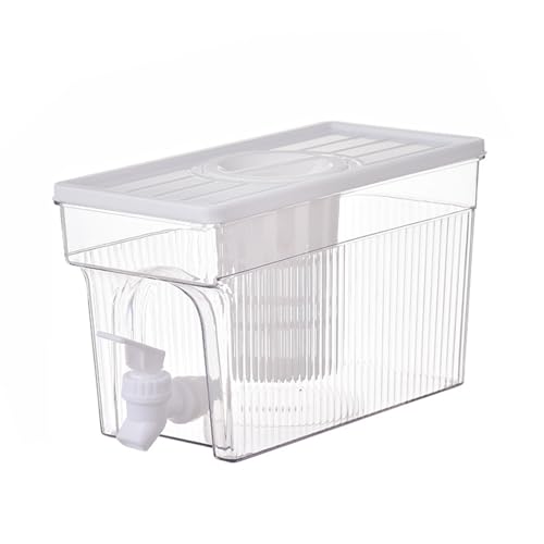 EISFBIMV Dispensador de Bebidas de Nevera con Grifo, 3L Dispensador de Zumo Helado de Limonada con Tapas, Contenedor para Bebidas Líquidas, para El Uso Diario, Dispensador de Leche(Weiß) EISFBIMV Dispensador de Bebidas de Nevera con Grifo, 3L Dispensador de Zumo Helado de Limonada con Tapas, Contenedor para Bebidas Líquidas, para El Uso Diario, Dispensador de Leche(Weiß)