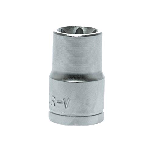 Teng Tools E20 1/2 Inch Drive Female E-Torx Star TX-E Chrome Vanadium Socket | Mechanic Tool | Hand Tool - M120720-C