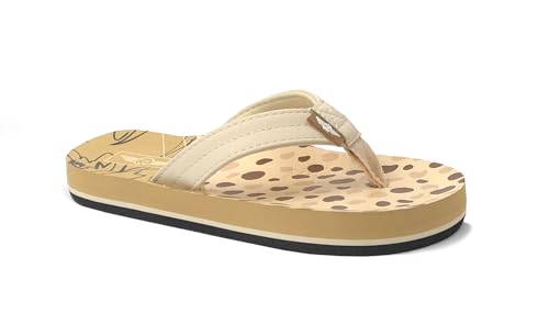 Image of REDVOLUTION Girls Classic Braided Accented Beach Sandals Casual Flip Flop Surfer Girl
