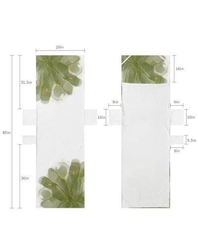 Sage Green Botanical Beach Lounge Chair Towel Cover, Soft Chaise Lounge Towel with Side Pockets Patio Pool Chairs Cover for Beach/Pool Sunbathing 29x85 Watercolor Sage Green Yellow Abstract Art