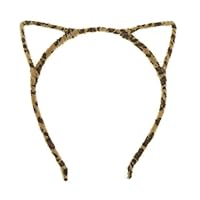 Unisex Womens Animal Cat Ears Narrow Halloween Christmas Nativity Costume Outfit Party School Play Gift Headband Hair Accessories Headpiece Alice Band Hairband Deeley Bopper (Brown Leopard)